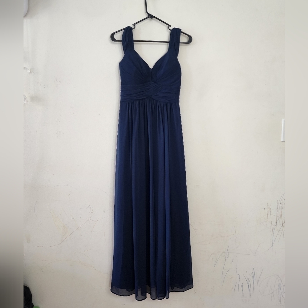 Bariano Ocean Of Elegance Navy Blue Maxi Dress size XS - Picture 2 of 5